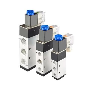 Imagem de 4V210-08 4V310-10 4V410-15 Válvula solenoide 2 posições 5 portas válvulas eletromagnéticas de ar pneumático DC12V DC24V AC110V AC220V Tamanho: AC24V (4v310-10 Pc10-03, AC24V)