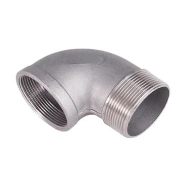 Imagem de 1/20.3 cm 1/10.2 cm 3/20.3 cm 1/5.1 cm 3/10.2 cm 2.5 cm 1-1/10.2 cm 1-1/5.1 cm 5.1 cm 7.6 cm BSP fêmea para macho 90 graus cotovelo 304 conector de encaixe de tubo de aço inoxidável (NPT SS300) 4,3