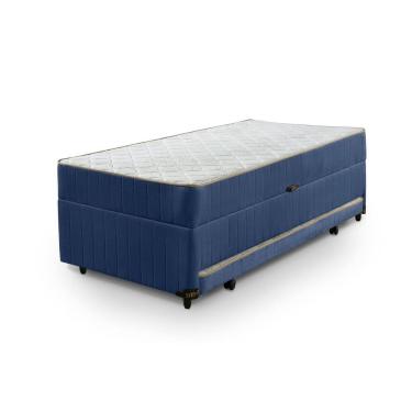 Imagem de Cama Box Solteiro 3 em 1 New Magnifico Teen Colchões Sensor Branco / Azul