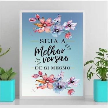 Imagem de Quadro Seja Melhor Versão - 24x18cm - Vidro - Moldura Preta