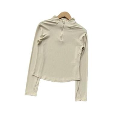 Imagem de Camisa De Yoga Feminina De Secagem Rápida, Ajuste Slim, Com Zíper, Man