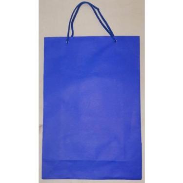 Imagem de 10 Sacolas Lisa Lembrancinha Festa Azul Escuro. - sacola papelao