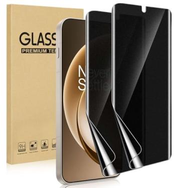 Imagem de LOVSME Protetor de tela de privacidade OnePlus 15, película macia flexível fosca, compatível com capas, suporte para desbloqueio de impressão digital, filme de hidrogel adesivo completo [pacote com 2