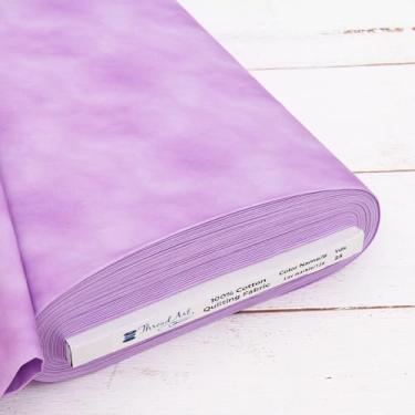 Imagem de Tecido acolchoado de algodão premium com corte de 10 jardas vendido por The Yard - Coleção Vintage Threads - 111,8 cm de largura - 100% algodão - Quilting, costura, artesanato - mármore lavanda