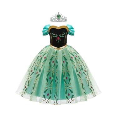 Imagem de Fantasia De Princesa Para Meninas Vestido Anna Roupas De Verão Para Cr