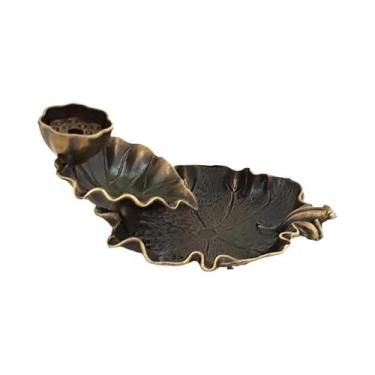 Imagem de Mini Queimador De Incenso Em Formato De Folha De Lótus, Decorativo Chi