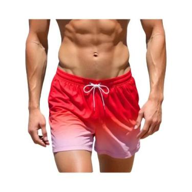 Imagem de Calções De Banho Masculinos De Secagem Rápida E Respiráveis Com Cordão