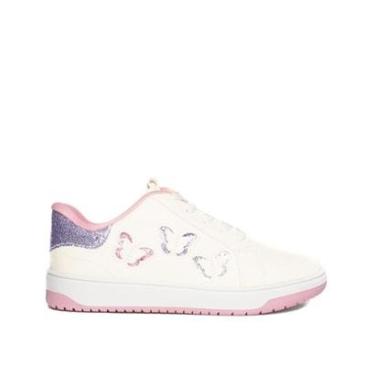 Imagem de Tênis Infantil Pink Cats Napa Casual Creme/Rosa-Feminino