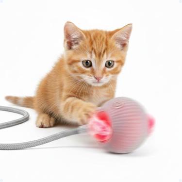 Imagem de Bolinha Interativa Pet Brinquedo De Gato Bola Automática LED - Hxt