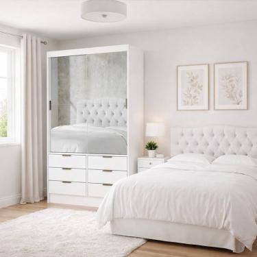 Imagem de Guarda Roupa 6 Gavetas 2 Portas Espelhado Sunset-Grand Line