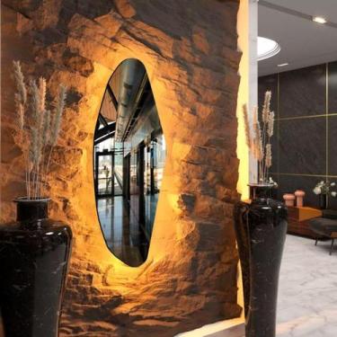 Imagem de Espelho LED Touch Bivolt 90x40cm  3 Cores Ajustáveis Quente, Neutra, F