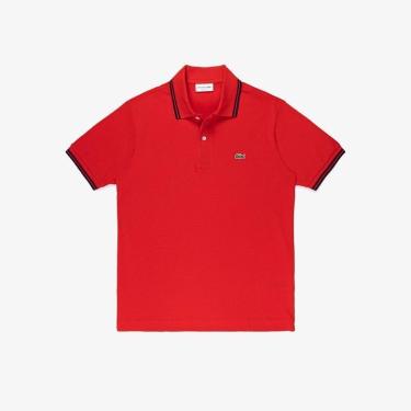Imagem de Camisa Polo Lacoste Classic Fit em Piqué de Algodão com Detalhes Listrados Masculina-Masculino