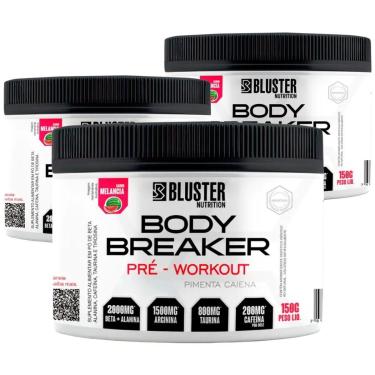 Imagem de Kit Combo 3 Pré Treino Body Breaker 150g Bluster Nutrition-Unissex