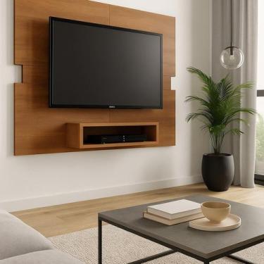 Imagem de Painel para Tv 50 Polegadas 90cmx130cm com Nicho Eccos - MÓVEIS POTENZ