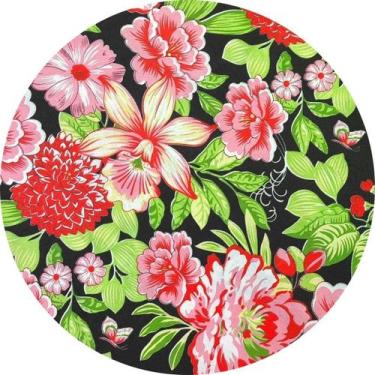 Imagem de Tecido Chitão Poliéster 1,00 x 1,40 Metros cor:Preto-02 - Tecidos SG, 