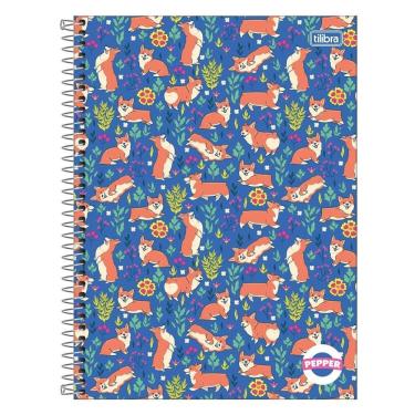Imagem de Caderno Espiral Capa Dura Universitário Pepper Feminino 160 Folhas 10 Matérias Tilibra Estampa 9