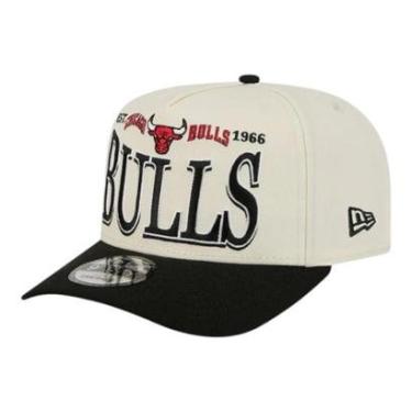 Imagem de Boné New Era 950 A-Frame NBA Chicago Bulls Off White-Masculino