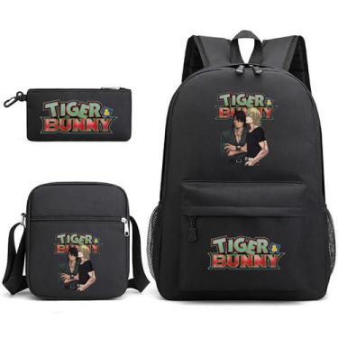 Imagem de Conjunto de mochilas Tigers Bunnys Cartoon Kids School Nylon - Yiweisa