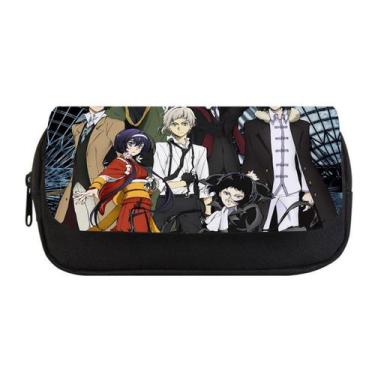 Imagem de Caixa de lápis Bungos Stray Dogs Bolsa de papelaria de grande capacida