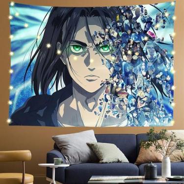 Imagem de Tapeçaria para pendurar na parede Attack on Titan Levi Ackerman 150x13