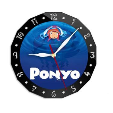 Imagem de Relógio de parede Ponyos Girl Anime Silent Non Ticking 30cm - yiweisai