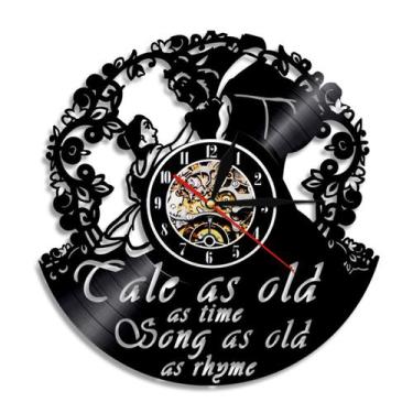 Imagem de Relógio de parede Beautys and Beasts, disco de vinil, anime, 30 cm - y