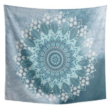 Imagem de Tapeçaria, mandala, estética de sala de parede, 95x75cm, microtecido -