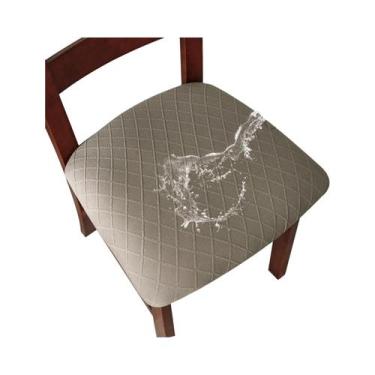 Imagem de Capa De Assento Elástica Impermeável Para Cadeira De Jantar, Almofada 