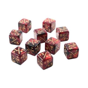 Imagem de Conjunto De 10 Peças De Dados De Contagem De 16mm, Bicolor, Positivo E