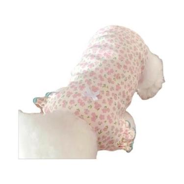 Imagem de Colete Floral Para Cães, Camiseta Para Chihuahua E Bulldog, Fantasia D