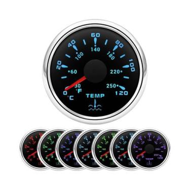 Imagem de Medidor De Temperatura Da Água De 52mm 2 Polegadas 0 a 120  Luz De Fun