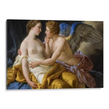 Imagem de Quadro decorativo Cupido e Psiquê - Louis Jean François Lagrenee (1754