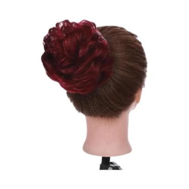 Imagem de Aplique De Cabelo Rabo De Cavalo Sintético Elástico Preto, Castanho E 