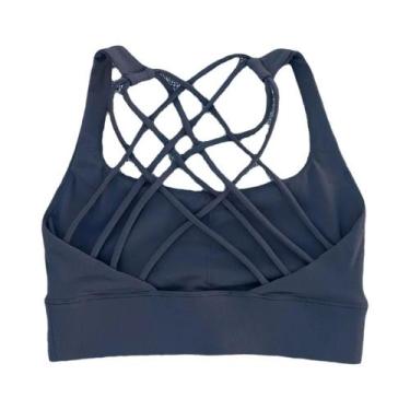 Imagem de Sutiã Esportivo Feminino Push up Antichoque Com Costas Cruzadas Para C