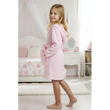 Imagem de Roupão Infantil com Capuz - Sogni Belli, Rosa, 2