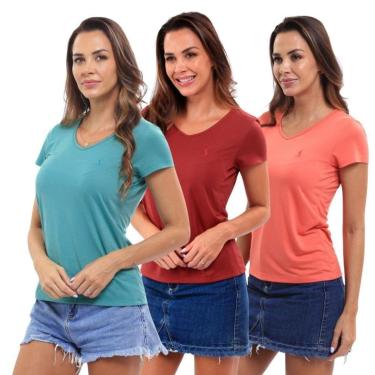 Imagem de Camiseta Feminina Gola V Viscolycra Conforto Dia A Dia-Feminino