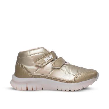 Imagem de Tênis Infantil Cano Alto Menina Kidy Ultra Flex Ouro Velcro-Feminino