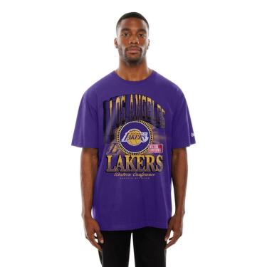 Imagem de Camiseta New Era  Oversize Los Angeles Lakers NBA Roxo-Masculino
