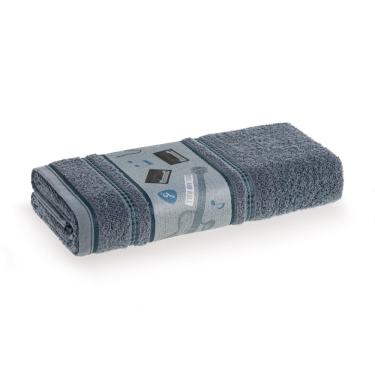 Imagem de Toalha de Banho Infantil Menino Música Karsten 66x135cm cor Azul Sereno