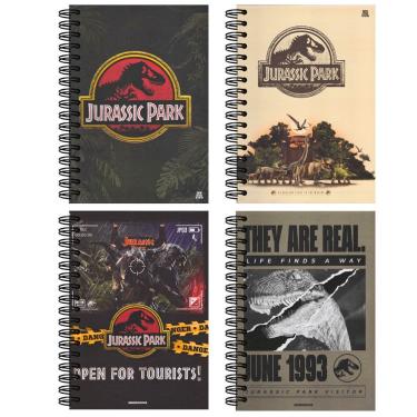Imagem de Caderno Espiral Capa Dura São Domingos Jurassic Park Animativa com 80 Folhas Pautadas 1 Matéria Formato 200X275MM