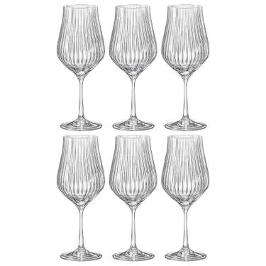 Imagem de Conjunto de Taças para Vinho Tulipa Optic em Cristal 450ML com Design Clássico para Mesa Posta Transparente Cristal