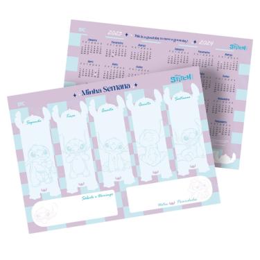 Imagem de Bloco Semanal DAC Stitch com 13 Folhas para Planejamento Tamanho 295MM X 210MM Ideal para Anotações