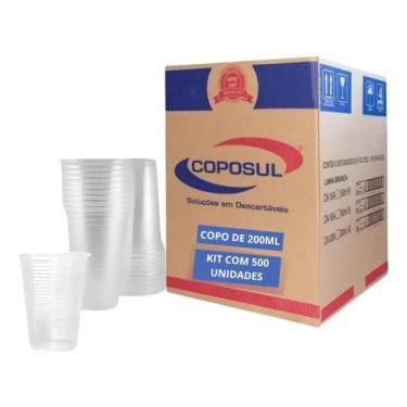 Imagem de Copo Descartável Transparente 200ml 500 Uni Pronta Entrega - Congratul