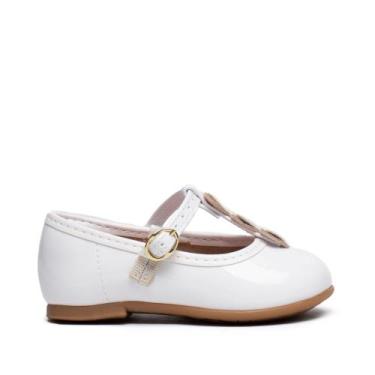 Imagem de Sapatilha Infantil Molekinha Baby Verniz Corações Branco, Branco, 21