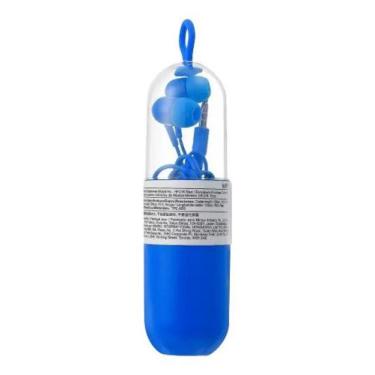 Imagem de Fone com fio estojo e conector P2 - Azul - MINISO