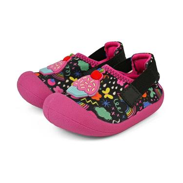 Imagem de Sapatinho Esportiva Menina Slip On Bebê Babuche Infantil Confortável Verão Pink Cupcake...