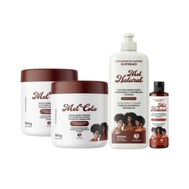 Imagem de KIT Ativador Mel Natural 2 Mel Cola Óleo Nutritivo Trihair