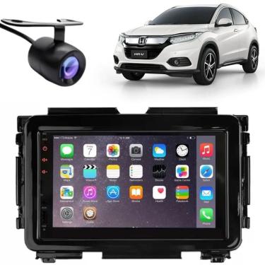 Imagem de Central Multimídia Automotiva 2 Din MP5 Player 7 Polegadas com Bluetooth USB Rádio FM Câmera de Ré Moldura Honda HR-V