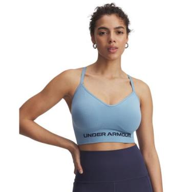 Imagem de Top de Treino Under Armour Vanish Seamless Low Feminino, Azul, GG