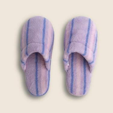 Imagem de Pantufa Lines Microfibra Lilás - ACASA, Lilás, 35x36